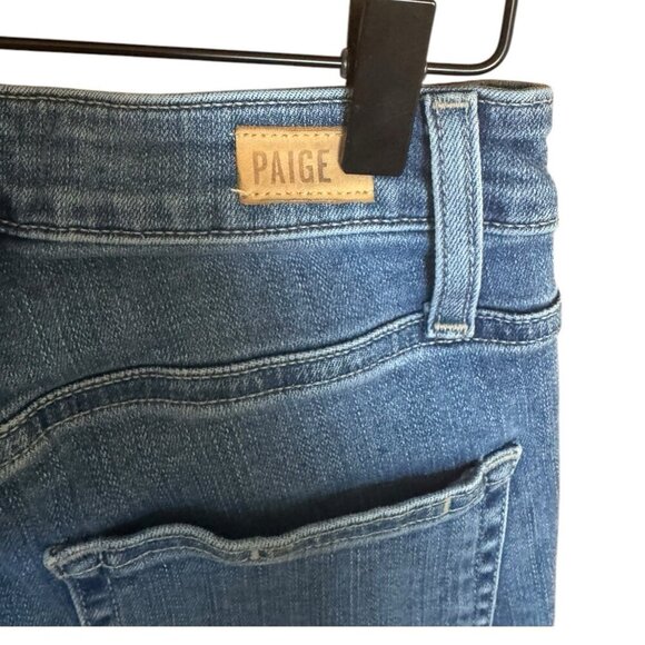 Paigen Hoxton Slim Jeans Size 24 Ankle Raw Hem Denim Stretch Mid-Rise Blue - Picture 7 of 14